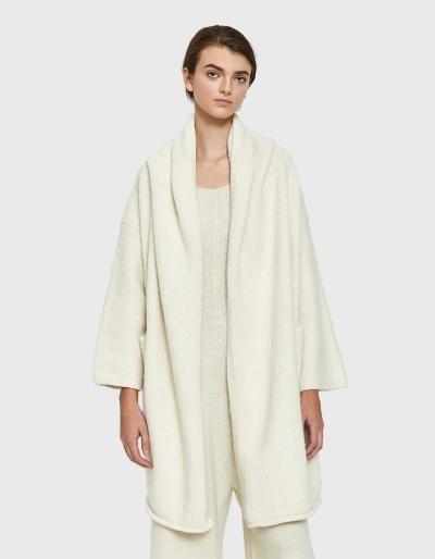Lauren Manoogian Capote Shawl Coat In White