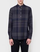 Gitman Brothers Vintage Big Madras Check Ls-banded-popover In Navy