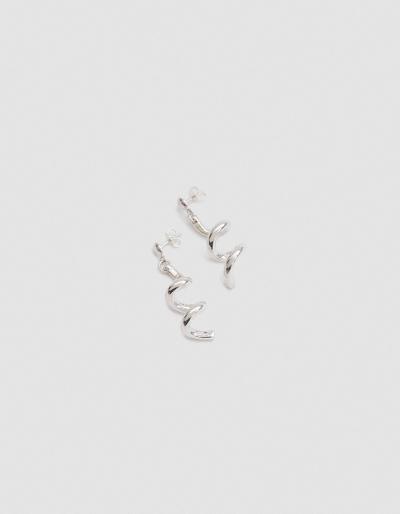 Open House Spiral Earrings In Sterling