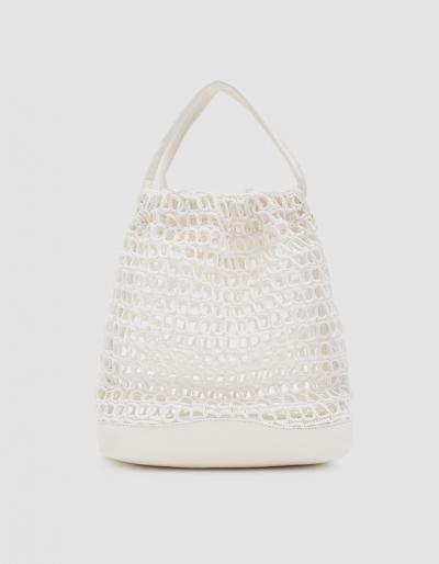 Maryam Nassir Zadeh Market Bag In White