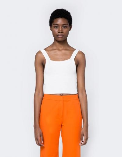 Achro Bow Crop Top In White