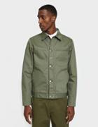 Rogue Territory Lined Supply Jacket In Olive Herringbone