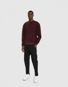 John Elliott L/s Corduroy Crew In Burgundy