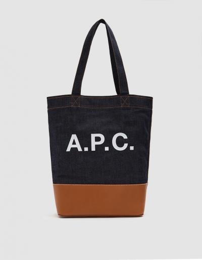 A.p.c. Axel Tote Bag In Caramel