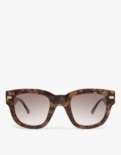Acne Studios Frame Metal In Brown/bordeaux