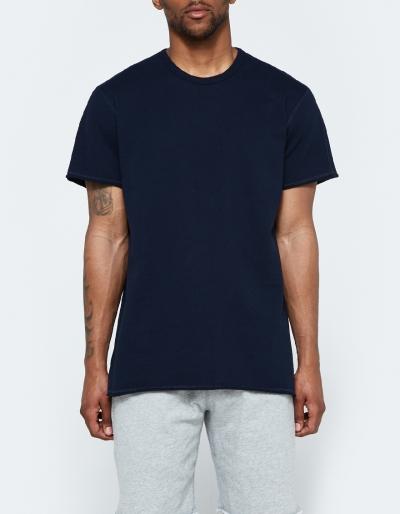 Reigning Champ Raw Edge Ss Crew In Navy
