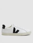 Veja Esplar Logo Leather Sneaker In Extra White Black