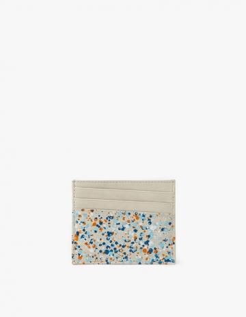 Maison Margiela Card Holder Pollock Effect In White