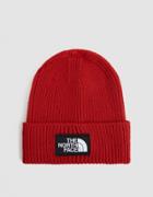The North Face Black Box Logo Box Cuff Beanie In Tnf Red
