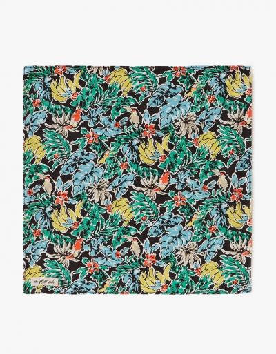 The Hill-side Pocket Square- Toucans & Bananas Print