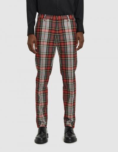 Dries Van Noten Wool Plaid Pant In Desa