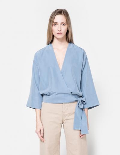Need Tie Top In Dusty Blue