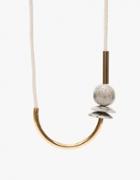 Maslo Jewelry Chock A Block Gold & Off-white