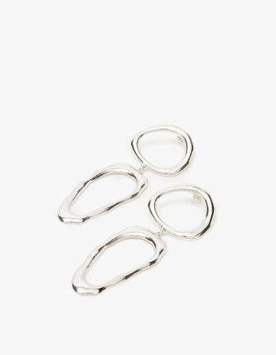 Drift Riot Free Form Drop Earrings In Sterling