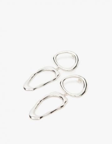 Drift Riot Free Form Drop Earrings In Sterling