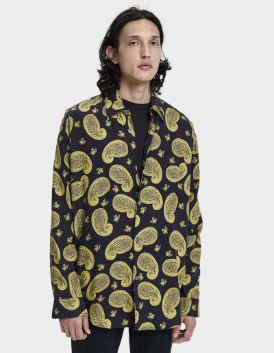 Our Legacy Initial Button Up Shirt In Black Large Paisley Print