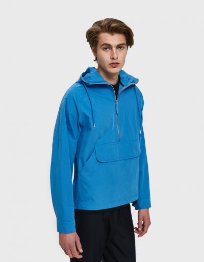 Pop Trading Co. Drs Hooded Halfzip Jacket In
