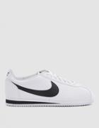 Nike Leather Classic Cortez In Black/white