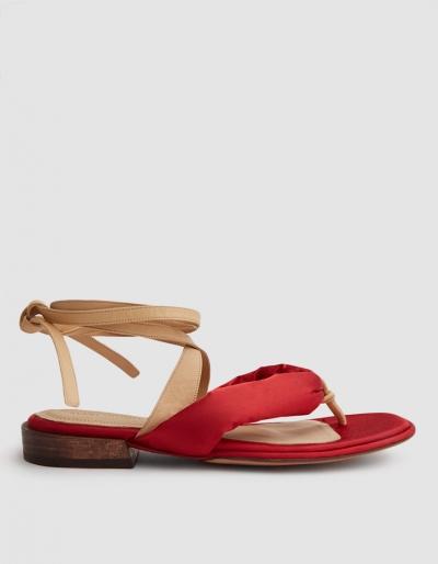 Mari Giudicelli Hana Sandal In Vermillion