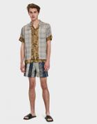 Dries Van Noten Mixed Print Swim Short In Blue