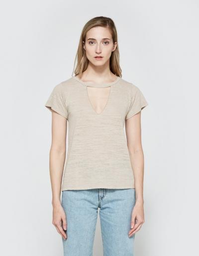 Lna Short Sleeve Cut Out V