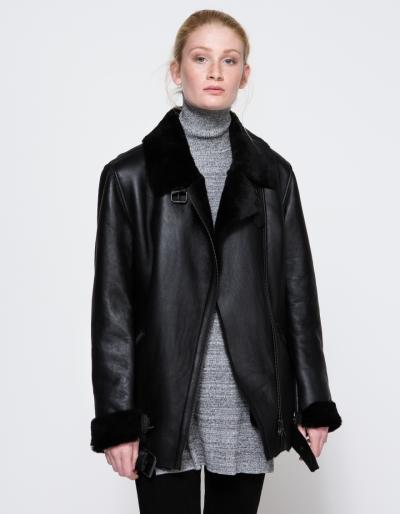 Just Female Chin Shearling Jacket