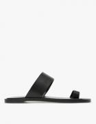 Woman By Common Projects Minimalist Leather Sandal In Black