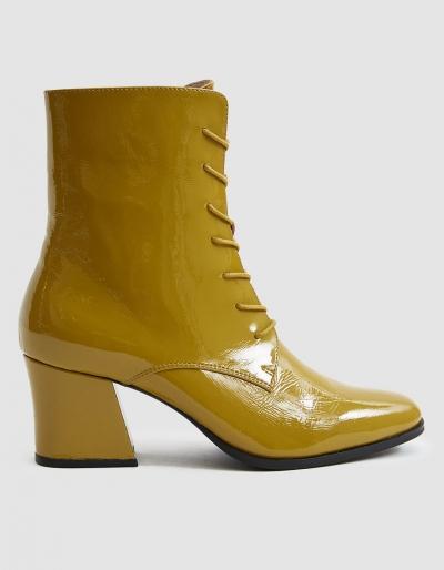 Intentionally Blank Mox Lace-up Patent Boot