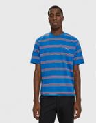 St Ssy S/s Double Stripe Crewneck Tee In Blue