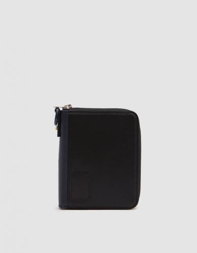 Sacai Medium Wallet In Black/navy