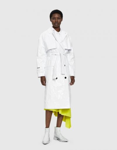 Msgm Belted Tyvek Trench Coat