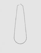 Caputo & Co Silver Chain Rope Necklace
