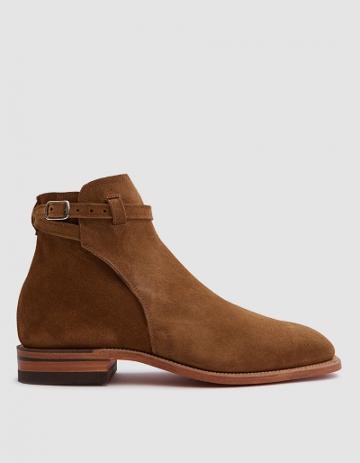 R.m. Williams Suede Buckle Boot In Tobacco