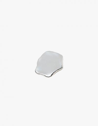 All Blues Single Egg White Earring