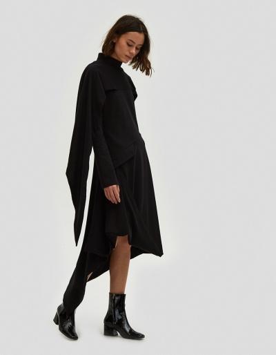 J.w. Anderson Asymmetric Side Button Dress