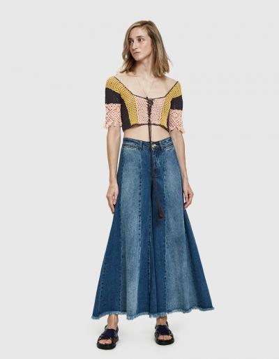 Farrow Ch Taigne Denim Palazzo Pant