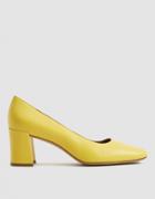 Mansur Gavriel Square Toe Leather Heel In