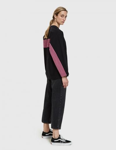 Dima Leu Velvet Stripe T-shirt In Violet