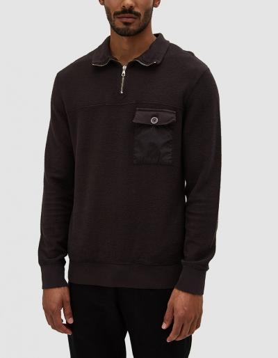 Tr S Bien Half Zip Sweatshirt In Espresso