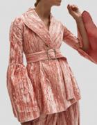 Rejina Pyo Claire Split Sleeve Jacket In Pink Velvet