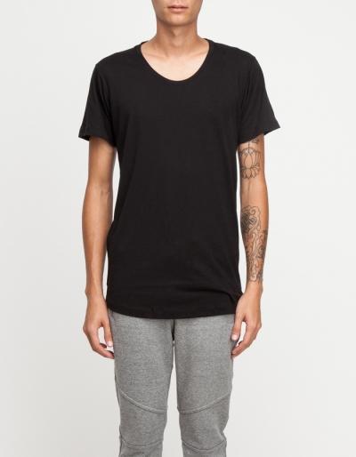 John Elliott + Co. Curve U-neck In Black