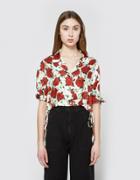 Alexander Wang Cropped Rose Print Blouse