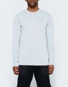 Reigning Champ Ls Crewneck Tee - Powerdry Jersey In Grey