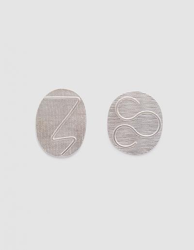 Annie Costello Brown Zs Silver Earrings