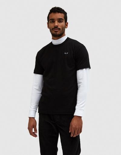 Comme Des Gar Ons Play Play Black Heart Tee In Black