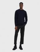 Norse Projects Sigfred Merino Crewneck Sweater In Dark Navy