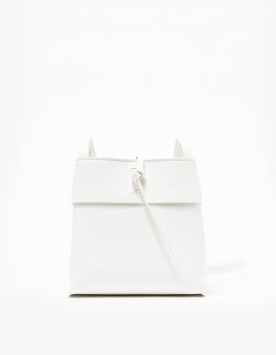 Kara Nano Tie Crossbody In White