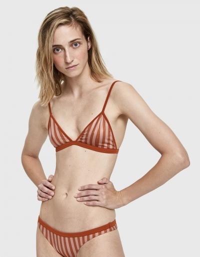 Haight Taping Triangle Bikini In Rust And Rose