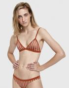 Haight Taping Triangle Bikini In Rust And Rose