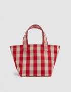 Trademark Small Gingham Grocery Bag In Red